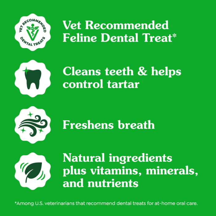 FELINE GREENIES Adult Dental Cat Treats, Tempting Tuna Flavor, 4.6 oz. Pouch - Image 6