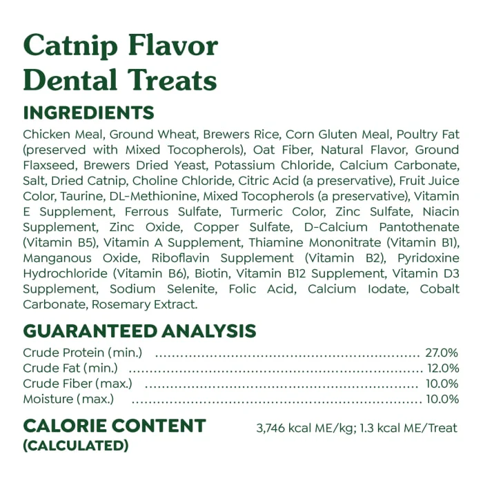 FELINE GREENIES Adult Natural Dental Care Cat Treats, Catnip Flavor, 4.6 oz. Pouch - Image 7
