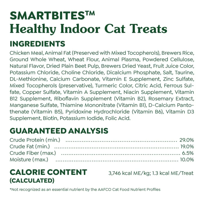 FELINE GREENIES SMARTBITES HEALTHY INDOOR Natural Treats for Cats, Chicken Flavor, 16 oz. Tub - Image 8
