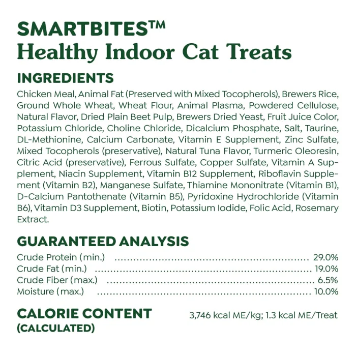 FELINE GREENIES SMARTBITES HEALTHY INDOOR Natural Treats for Cats, Tuna Flavor, 16 oz. Tub - Image 8