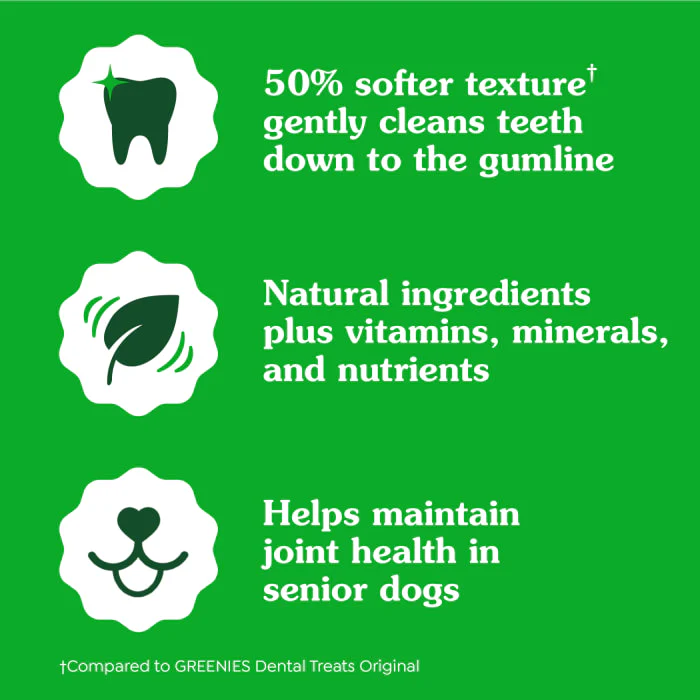 GREENIES Aging Care Large Natural Dog Dental Care Chews Oral Health Dog Treats, 27 oz. Pack (17 Treats) - Image 5