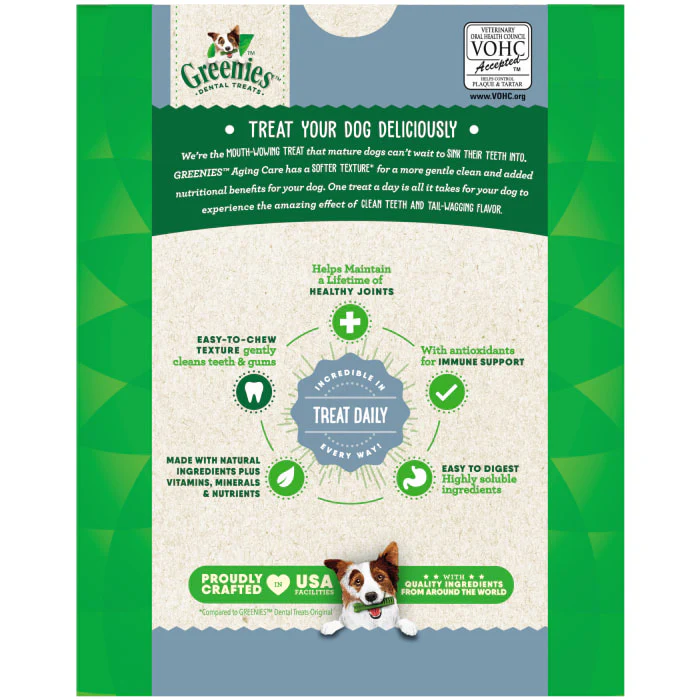 GREENIES Aging Care TEENIE Natural Dog Dental Care Chews Oral Health Dog Treats, 27 oz. Pack (96 Treats) - Image 3