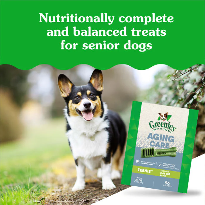 GREENIES Aging Care TEENIE Natural Dog Dental Care Chews Oral Health Dog Treats, 27 oz. Pack (96 Treats) - Image 4