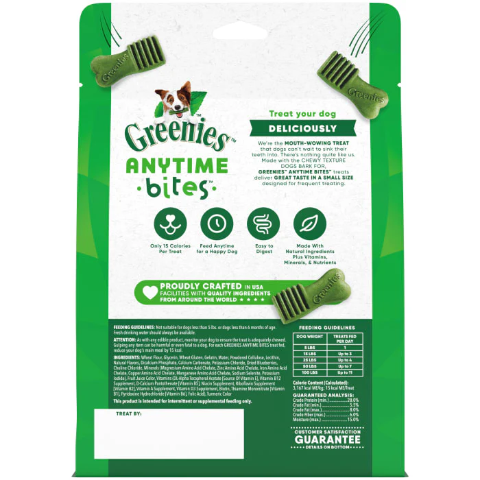 GREENIES ANYTIME BITES Dog Treats, Blueberry Flavor, 10.3 oz. bag - Image 3