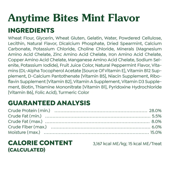 GREENIES ANYTIME BITES Dog Treats, Mint Flavor, 10.3 oz. bag - Image 7