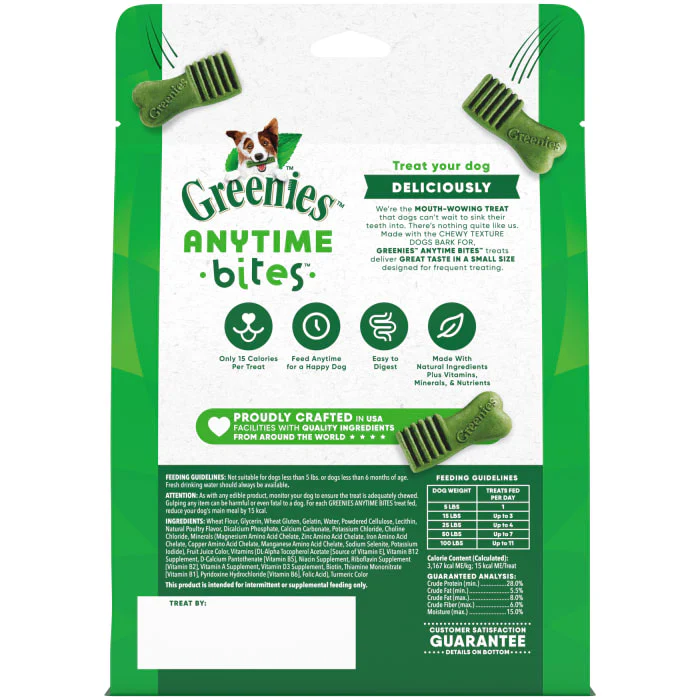 GREENIES ANYTIME BITES Dog Treats, Original Flavor, 10.3 oz. bag - Image 3