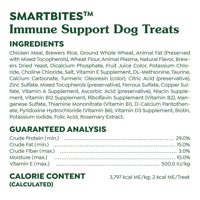 GREENIES SMARTBITES Immune Support Crunchy & Soft Dog Treats, Chicken Flavor, 28 oz. Pack - Image 7