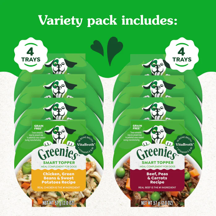 Greenies Smart Topper Wet Mix-In for Dogs, Chicken with Green Beans & Beef Pack, 8 Trays of 2 oz. - Image 6