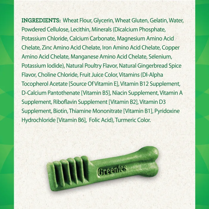 GREENIES Gingerbread Regular Dental Treats, 12 oz. - Image 7