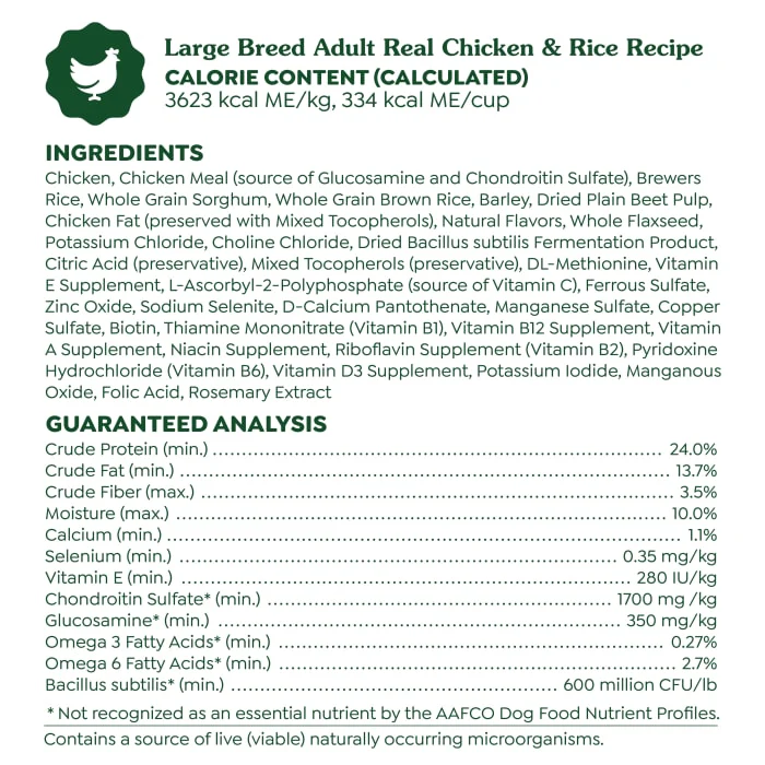 Greenies Smart Essentials Adult Large Breed High Protein Dry Dog Food Real Chicken & Rice Recipe, 15 lb. Bag - Image 8