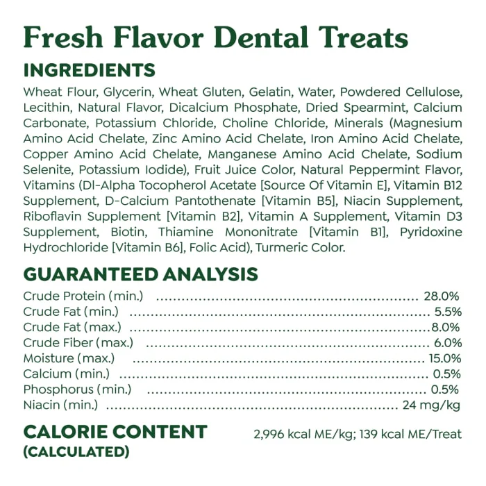 GREENIES Large Natural Dog Dental Care Chews Oral Health Dog Treats Fresh Flavor, 12 oz. Pack (8 Treats) - Image 8