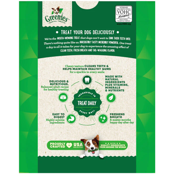GREENIES Original Regular Natural Dog Dental Care Chews Oral Health Dog Treats, 27 oz. Pack (27 Treats) - Image 3