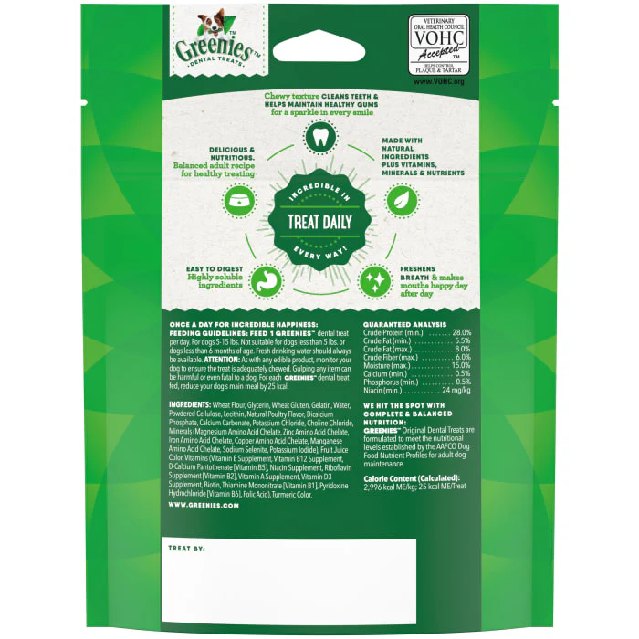 GREENIES Original TEENIE Natural Dog Dental Treats, 3 oz. Pack (11 Treats) - Image 3