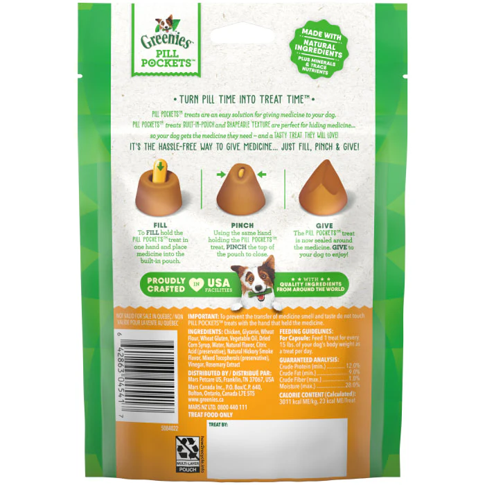 Greenies Pill Pockets for Dogs Large, Capsule Size Soft Dog Treats, Chicken Flavor, 7.9 oz., Pack of 30 - Image 3