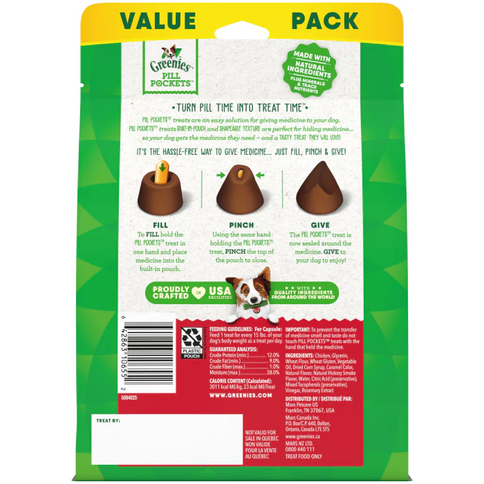 Greenies Pill Pockets for Dogs Large, Capsule Size Dog Treats, Hickory Smoke, 15.8 oz., Pack of 60 - Image 3
