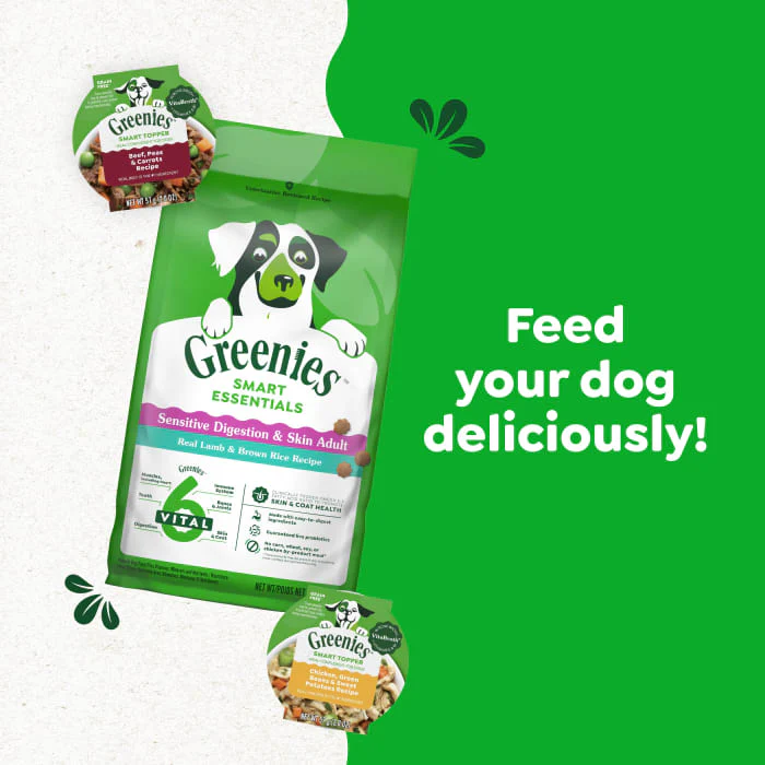 Greenies Smart Essentials Sensitive Digestion & Skin Adult Dry Dog Food Real Lamb & Brown Rice Recipe, 30 lb. Bag - Image 6