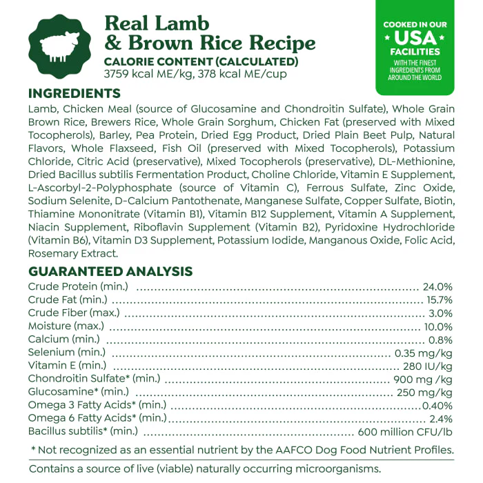 Greenies Smart Essentials Sensitive Digestion & Skin Adult Dry Dog Food Real Lamb & Brown Rice Recipe, 30 lb. Bag - Image 8