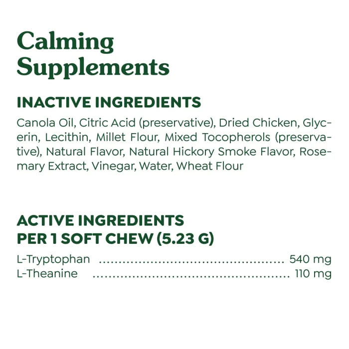 Greenies Supplements Calming Chews for Dogs Chicken Flavor, 7.3 oz. Container of 40 ct. Soft Chews - Image 8
