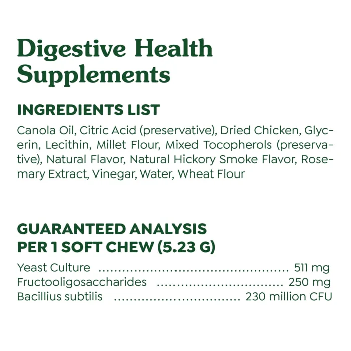 Greenies Supplements Digestive Health with Probiotics for Dogs Chicken Flavor, 15.6 oz. Pouch of 80 ct. Chews - Image 8