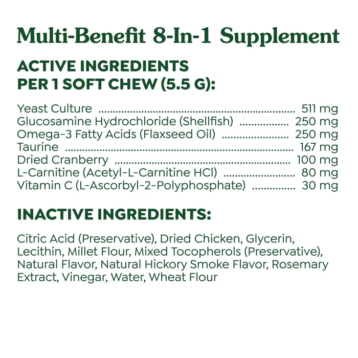 Greenies Dog Supplements 8-in-1 Multi-Benefit Chicken Flavor, 7.76 oz. Pouch of 40 ct. Chews - Image 7
