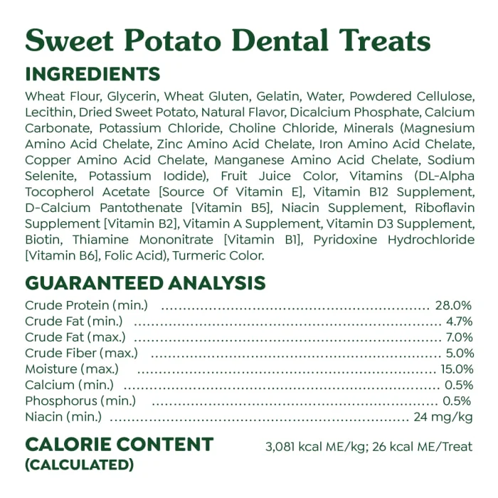 GREENIES TEENIE Natural Dog Dental Treats, Sweet Potato Flavor, 12 oz. Pack (43 Treats) - Image 8