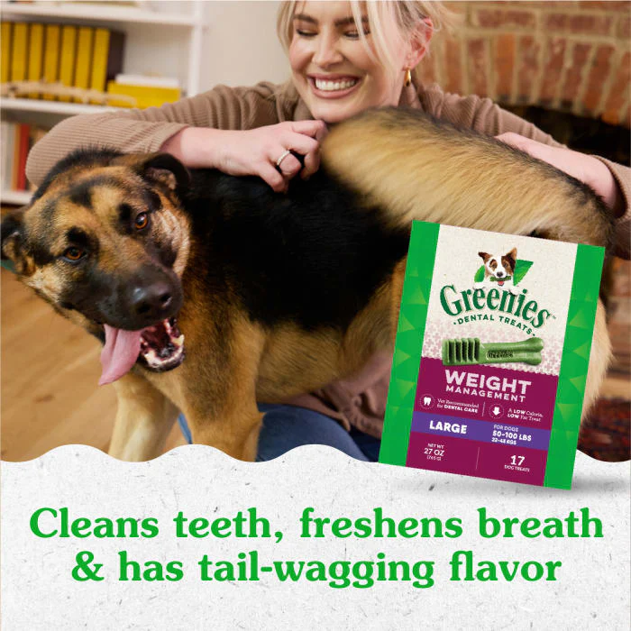 GREENIES Weight Management Large Natural Dog Dental Care Chews Weight Control Dog Treats, 27 oz. Pack (17 Treats) - Image 4