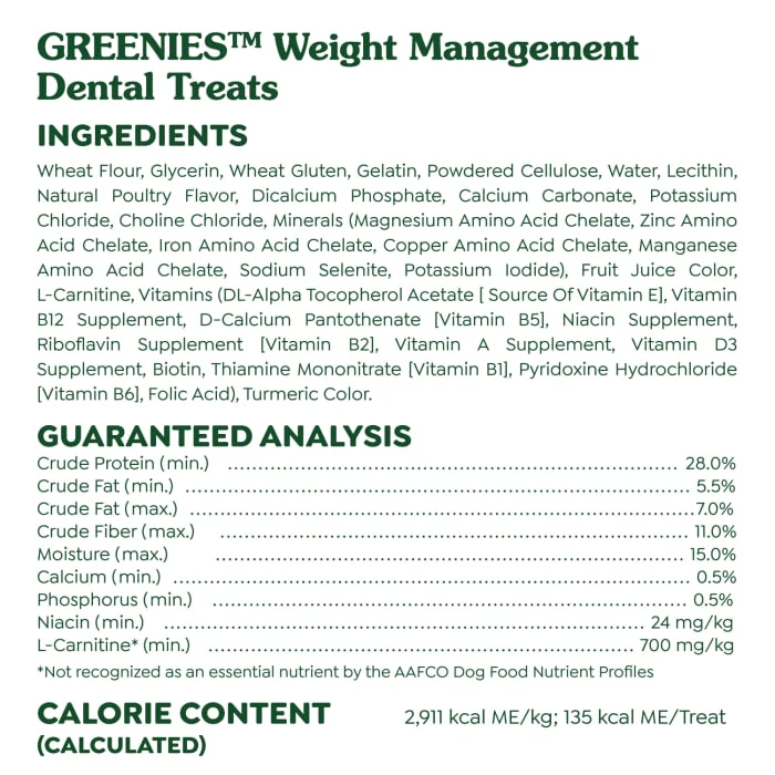GREENIES Weight Management Large Natural Dog Dental Care Chews Weight Control Dog Treats, 27 oz. Pack (17 Treats) - Image 8