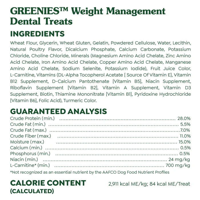 GREENIES Weight Management Petite Natural Dog Dental Care Chews Weight Control Dog Treats, 27 oz. Pack (45 Treats) - Image 8