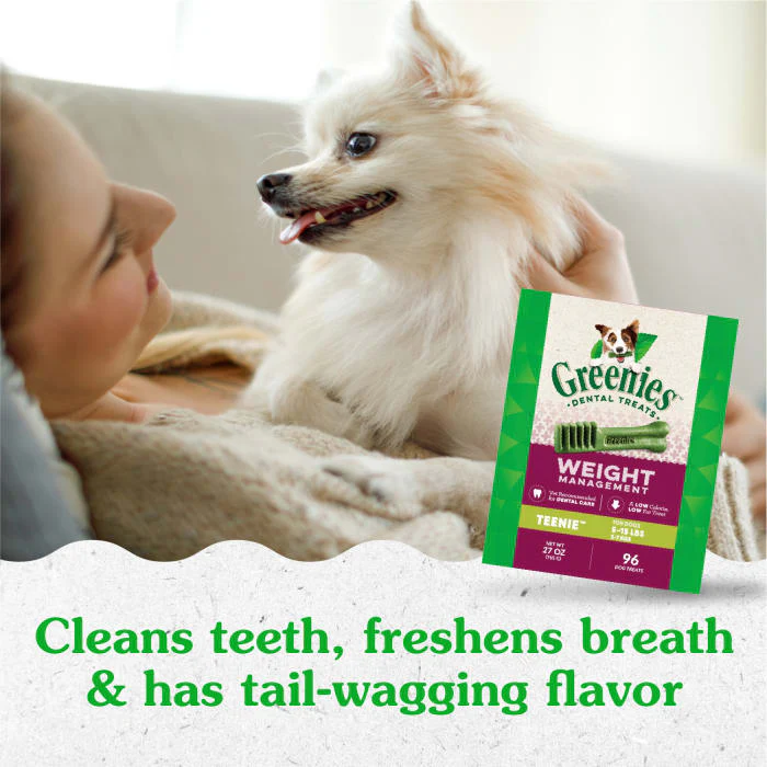 GREENIES Weight Management TEENIE Natural Dog Dental Care Chews Weight Control Dog Treats, 27 oz. Pack (96 Treats) - Image 4